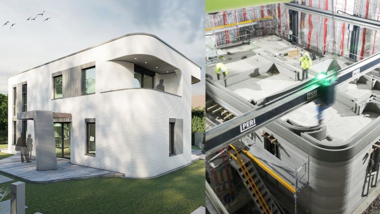 3D nyomtatással készülő ház 3D nyomtatás környezetbarát olcsó gyors építkezés