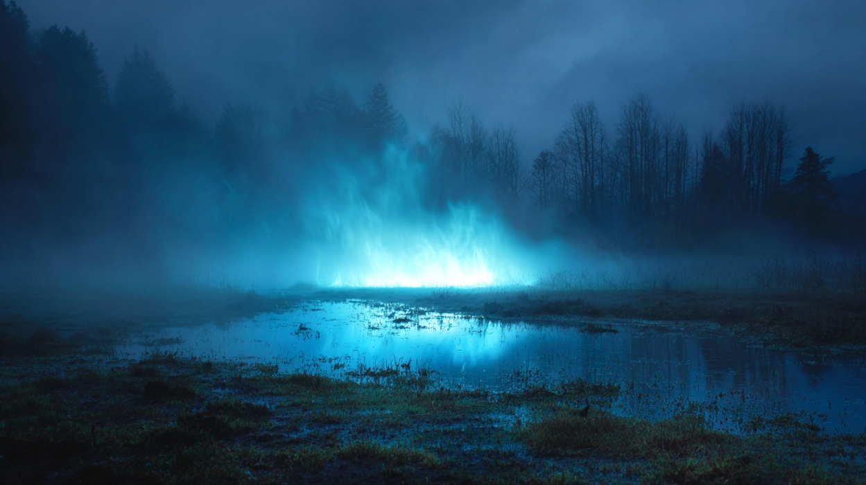 Tudósok megfejtették a mocsarak titkát: kiderült, mi okozza a kék fénylő „lidércfényeket”