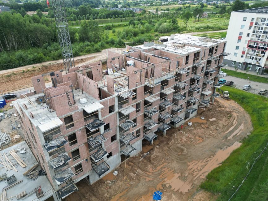 aszep Litvánia Vilnius Talino lakópark építés alatt