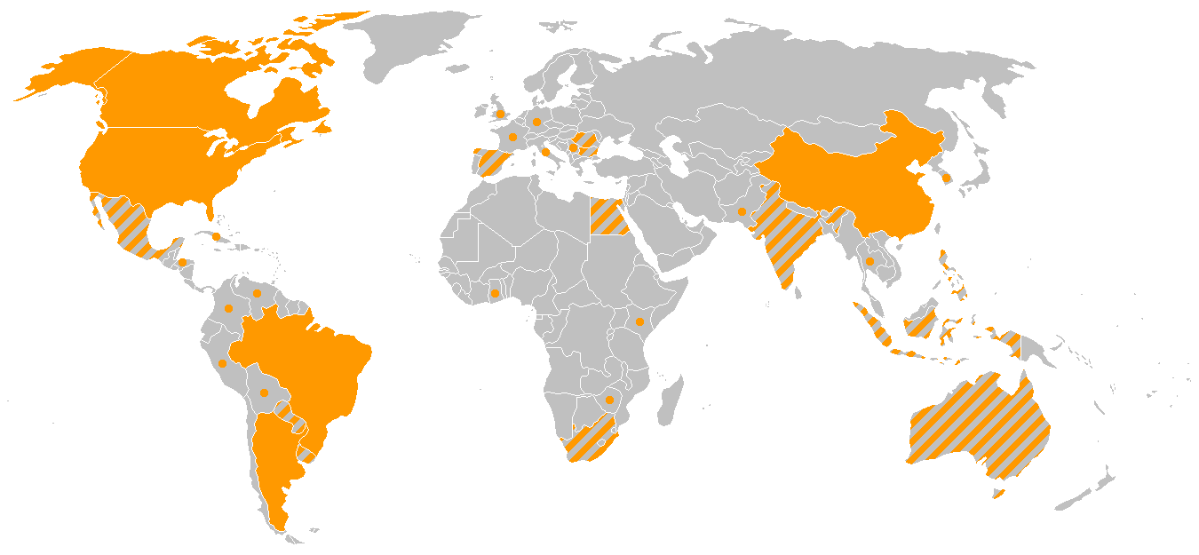 GMO helyzet a világon 2005-ben  Forrás: wikipedia.org
